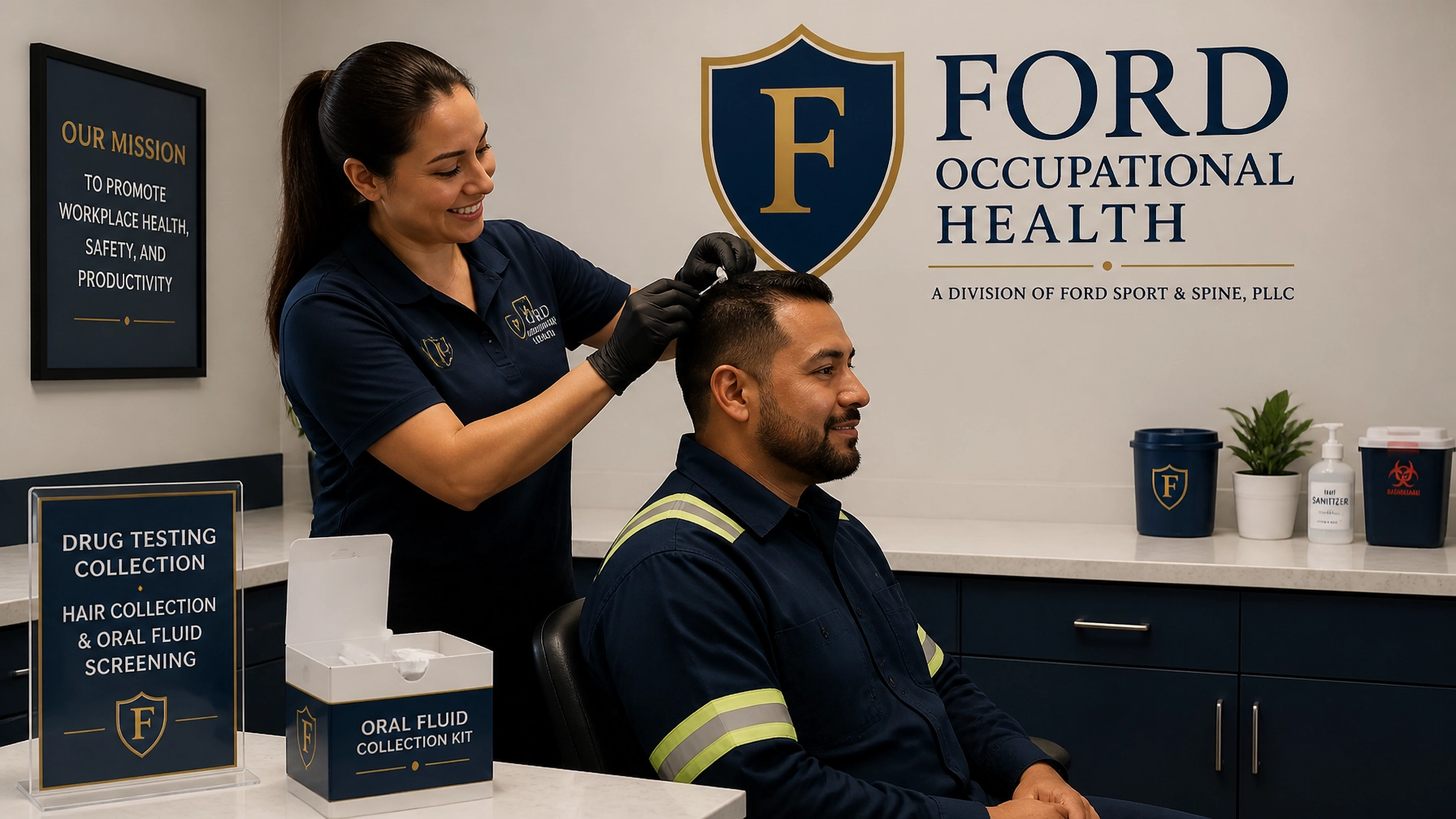 Occupational drug testing collection