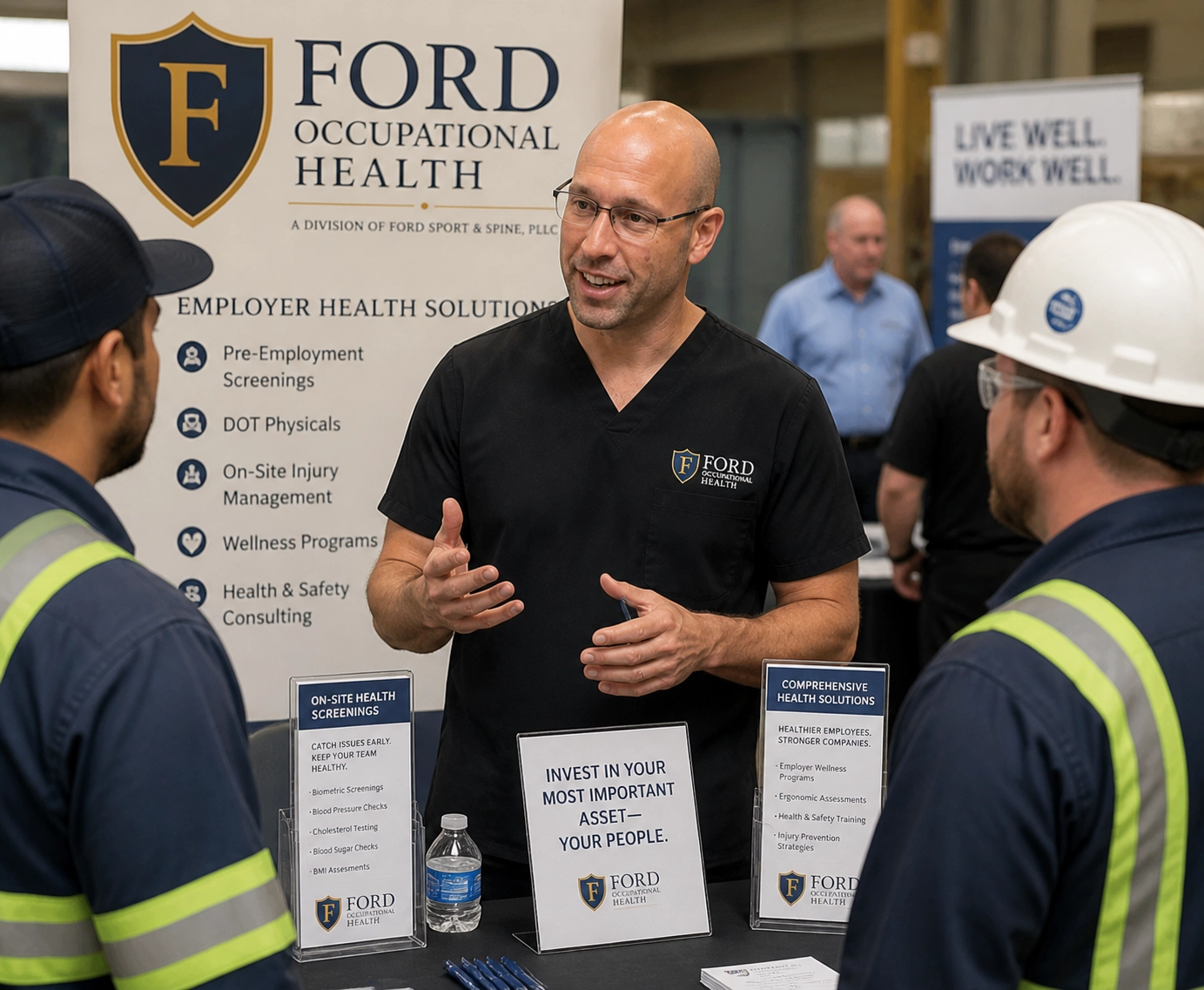 Employer wellness and workplace safety event