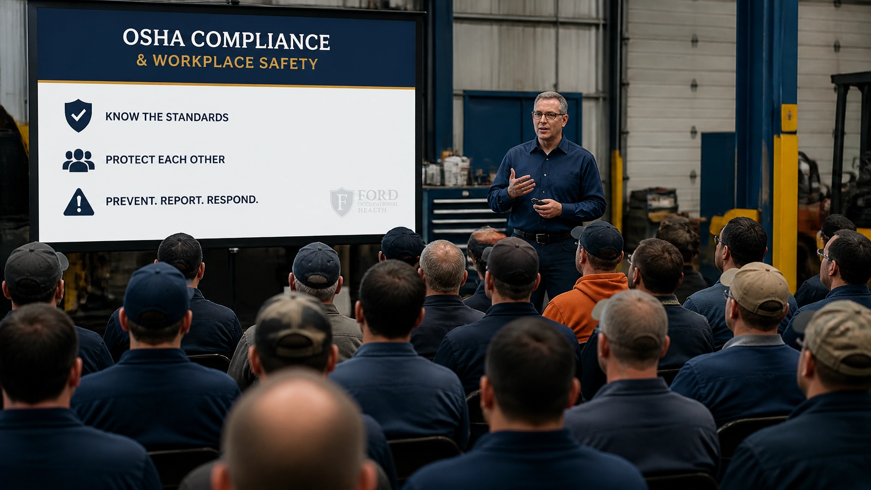 Employer safety meeting with workforce representatives